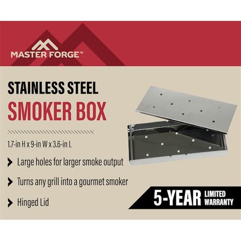 master forge stainless steel smoker box|Master Forge 3.6.